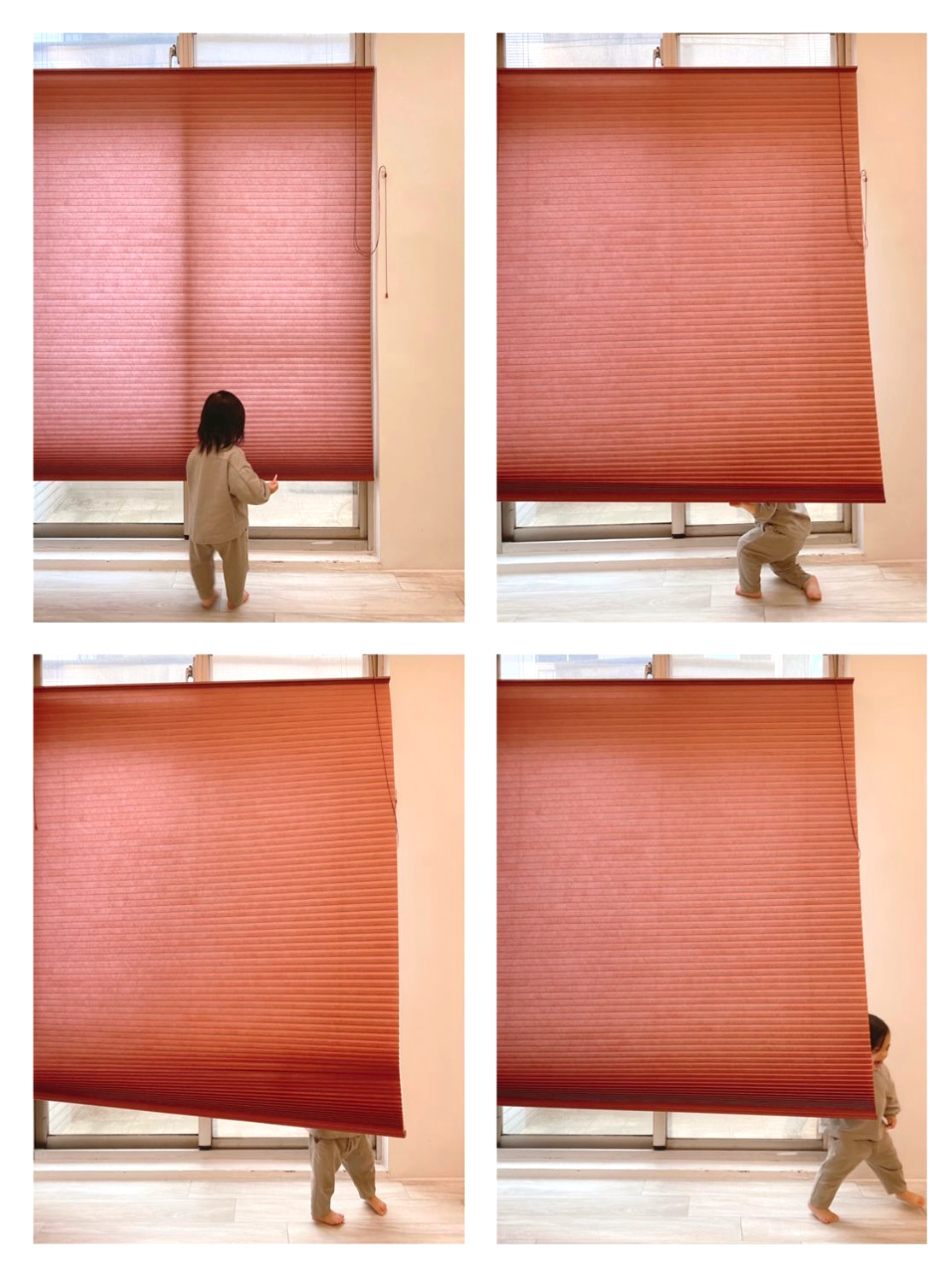 [案例] 居家好氣色，為空間化上磚紅色妝容　－蜂巢簾・風琴簾...