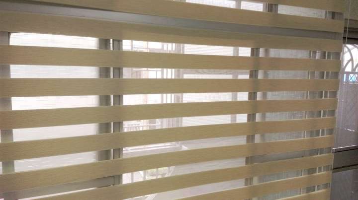 Nonya Double Roller Blinds　Vein Design H02-003 Linen Customized／Personalized Blinds & Shades Light Filtering Blinds & Shades Light-Regulating Blinds & Shades Motorized Blinds／Smart Blinds & Shades