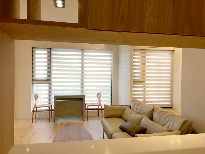 Seda Double Roller Blinds　Silky Sheen Beige Customized／Personalized Blinds & Shades Light Filtering Blinds & Shades Light-Regulating Blinds & Shades Motorized Blinds／Smart Blinds & Shades