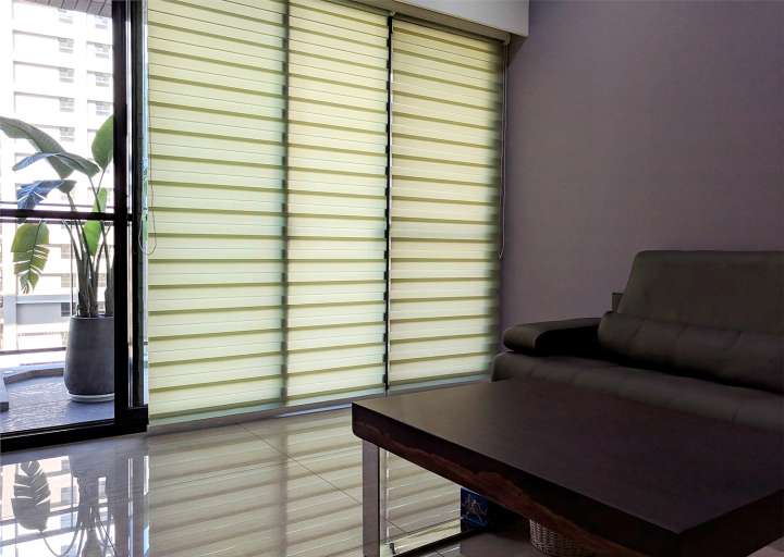 Sima Double Roller Blinds　Plain／Linen Grey Green Customized／Personalized Blinds & Shades Light Filtering Blinds & Shades Light-Regulating Blinds & Shades Motorized Blinds／Smart Blinds & Shades