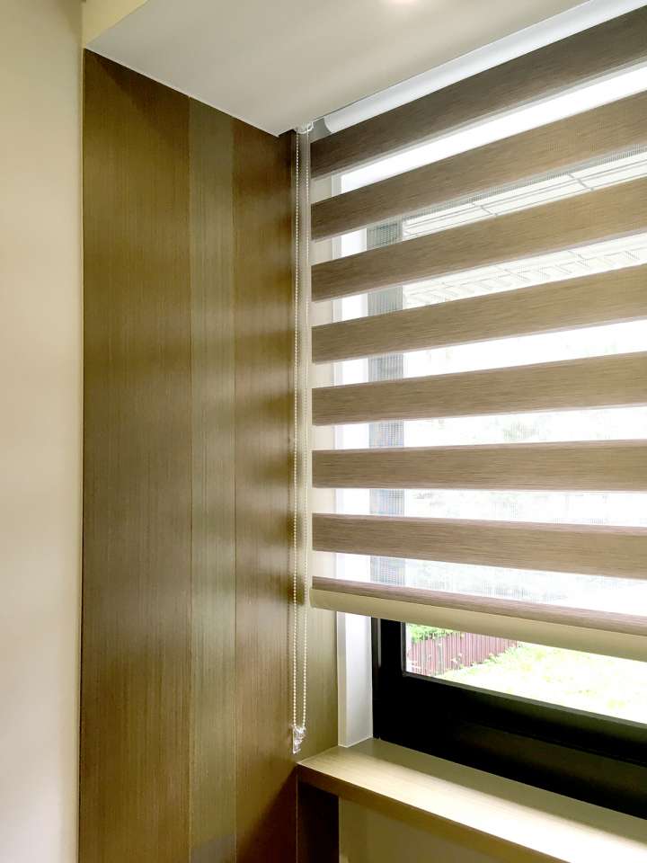 Sima Double Roller Blinds　Plain／Linen Linen Croissant Customized／Personalized Blinds & Shades Light Filtering Blinds & Shades Motorized Blinds／Smart Blinds & Shades Light-Regulating Blinds & Shades