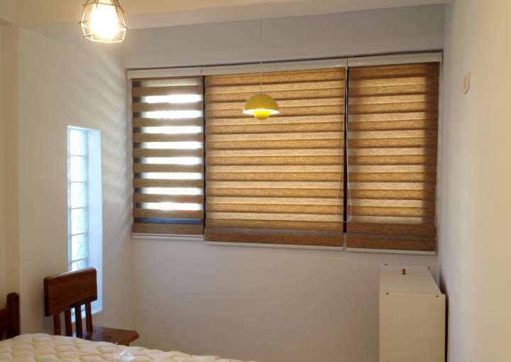 Sima Double Roller Blinds　Plain／Linen Linen Mocha Customized／Personalized Blinds & Shades Light Filtering Blinds & Shades Light-Regulating Blinds & Shades Motorized Blinds／Smart Blinds & Shades