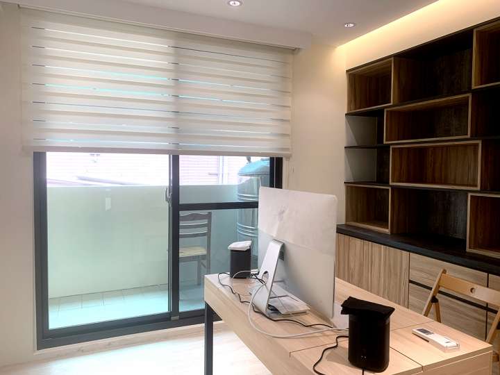 Sima Double Roller Blinds　Plain／Linen Linen Vanilla Customized／Personalized Blinds & Shades Light Filtering Blinds & Shades Motorized Blinds／Smart Blinds & Shades Light-Regulating Blinds & Shades