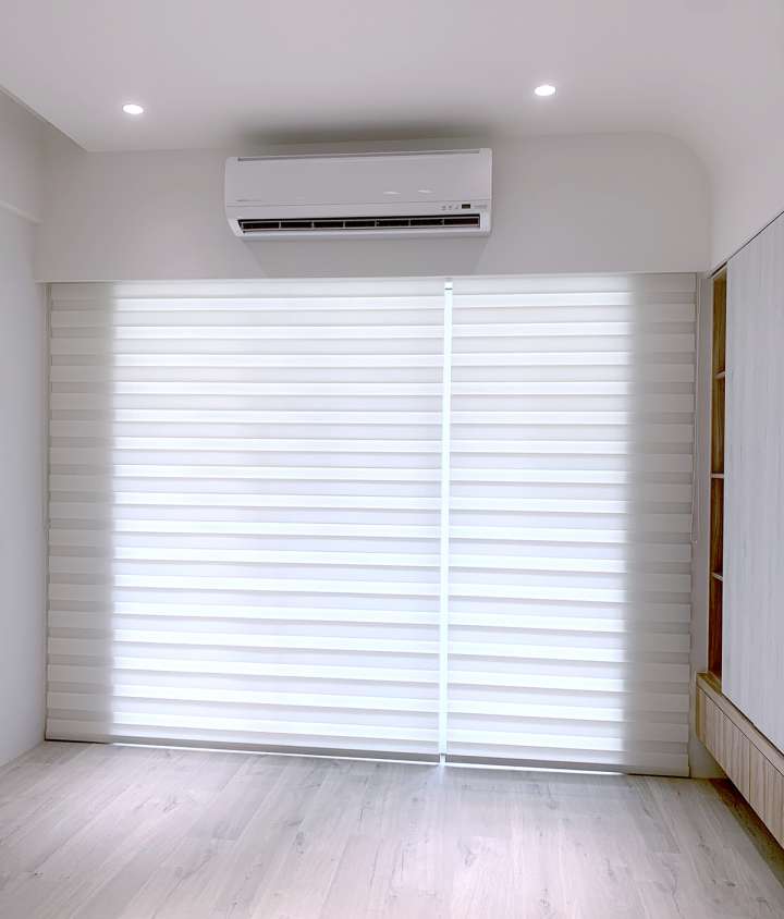 Sima Double Roller Blinds　Plain／Linen Linen Vanilla Customized／Personalized Blinds & Shades Light Filtering Blinds & Shades Motorized Blinds／Smart Blinds & Shades Light-Regulating Blinds & Shades