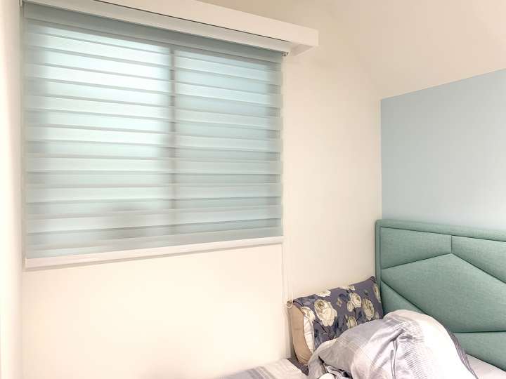 Sima Double Roller Blinds　Plain／Linen Ocean Wave Customized／Personalized Blinds & Shades Light Filtering Blinds & Shades Motorized Blinds／Smart Blinds & Shades Light-Regulating Blinds & Shades