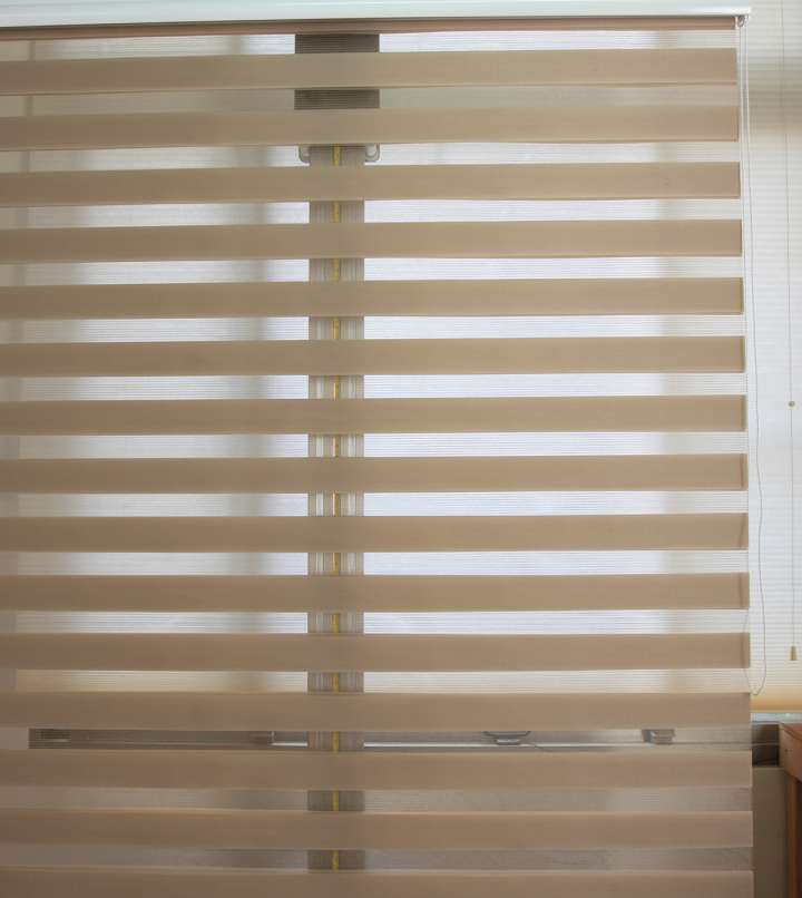 Sima Double Roller Blinds　Plain／Linen Sand Customized／Personalized Blinds & Shades Light Filtering Blinds & Shades Light-Regulating Blinds & Shades Motorized Blinds／Smart Blinds & Shades