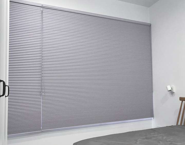 Vali  Honeycomb Shades　Blackout Gray Ridge Heat Insulation Blinds & Shades Child Safety／Cordless Blinds & Shades Blackout Blinds & Shades Motorized Blinds／Smart Blinds & Shades