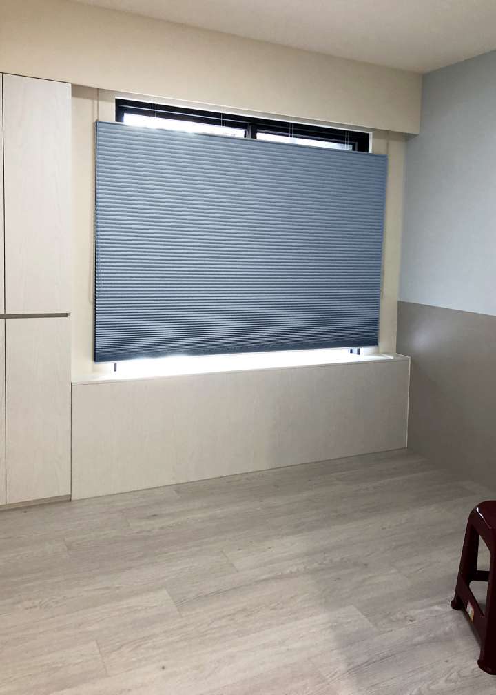 Vali  Honeycomb Shades　Blackout Onion Blue Heat Insulation Blinds & Shades Child Safety／Cordless Blinds & Shades Blackout Blinds & Shades Motorized Blinds／Smart Blinds & Shades