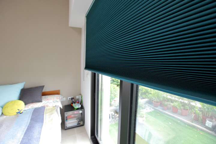 Vali  Honeycomb Shades　Blackout Teal Heat Insulation Blinds & Shades Child Safety／Cordless Blinds & Shades Blackout Blinds & Shades Motorized Blinds／Smart Blinds & Shades