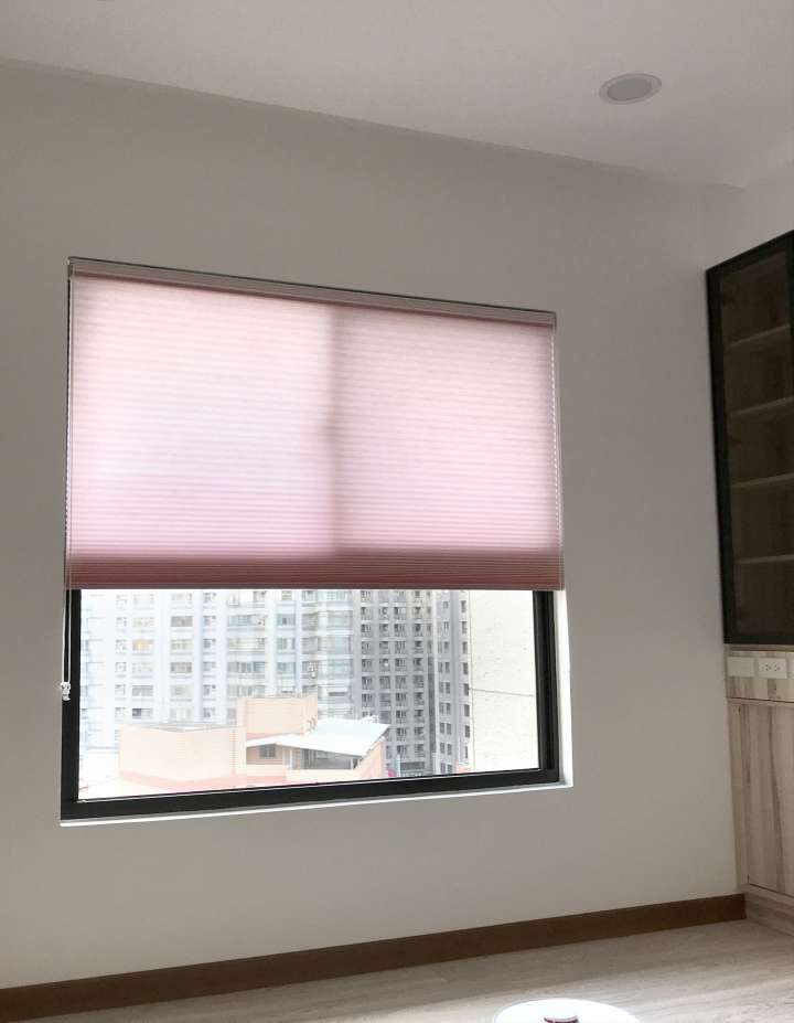 Vali Honeycomb Shades　Light Filtering Crystal Pink Heat Insulation Blinds & Shades Child Safety／Cordless Blinds & Shades Light Filtering Blinds & Shades Motorized Blinds／Smart Blinds & Shades