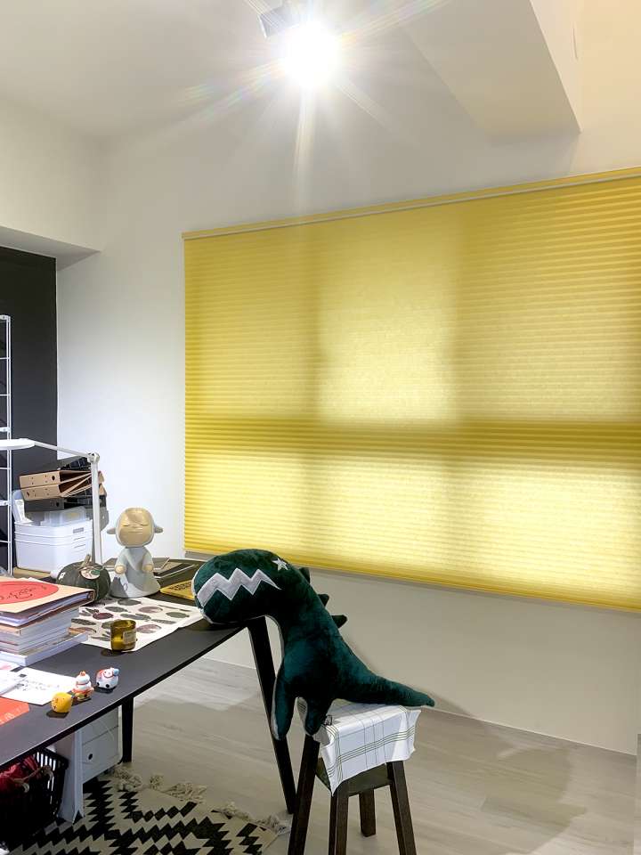 Vali Honeycomb Shades　Light Filtering Cyber Yellow Heat Insulation Blinds & Shades Child Safety／Cordless Blinds & Shades Light Filtering Blinds & Shades Motorized Blinds／Smart Blinds & Shades