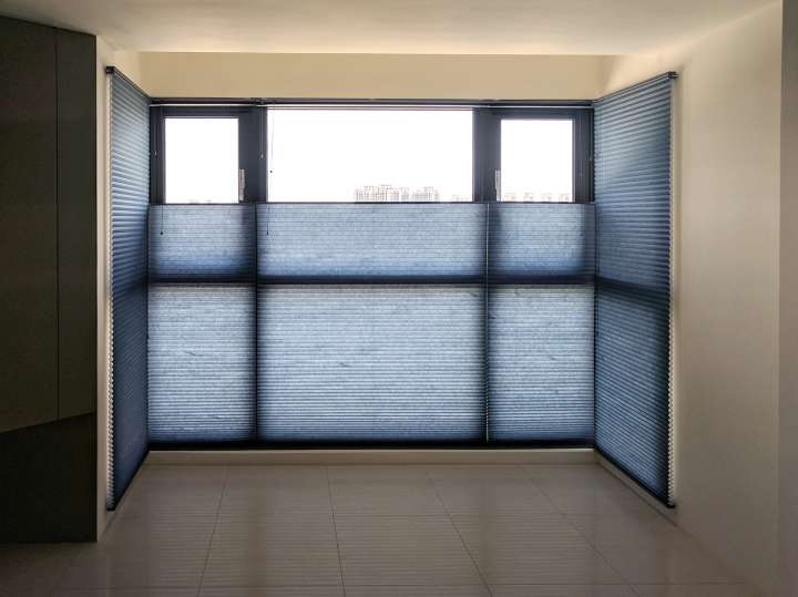 Vali Honeycomb Shades　Light Filtering Jean Blue Heat Insulation Blinds & Shades Child Safety／Cordless Blinds & Shades Light Filtering Blinds & Shades Motorized Blinds／Smart Blinds & Shades