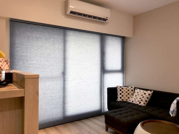 Vali Honeycomb Shades　Light Filtering Royal Gray Heat Insulation Blinds & Shades Child Safety／Cordless Blinds & Shades Light Filtering Blinds & Shades Motorized Blinds／Smart Blinds & Shades