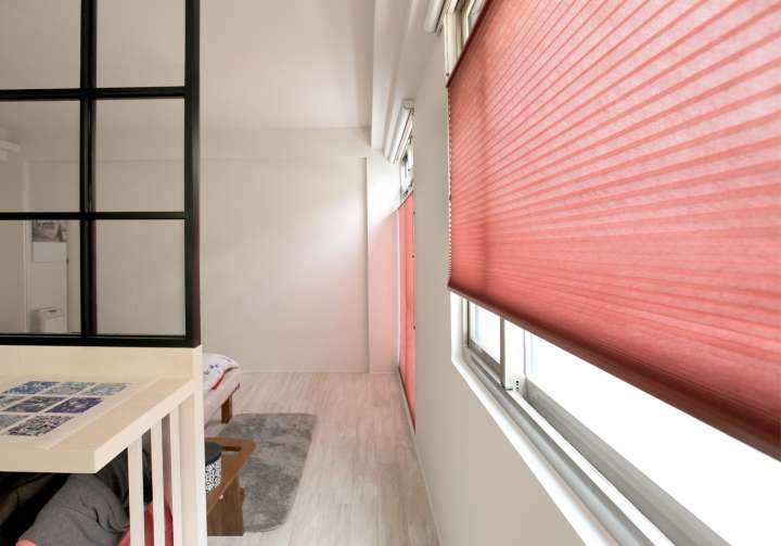 Vali Honeycomb Shades　Light Filtering Stone Red Heat Insulation Blinds & Shades Child Safety／Cordless Blinds & Shades Light Filtering Blinds & Shades Motorized Blinds／Smart Blinds & Shades