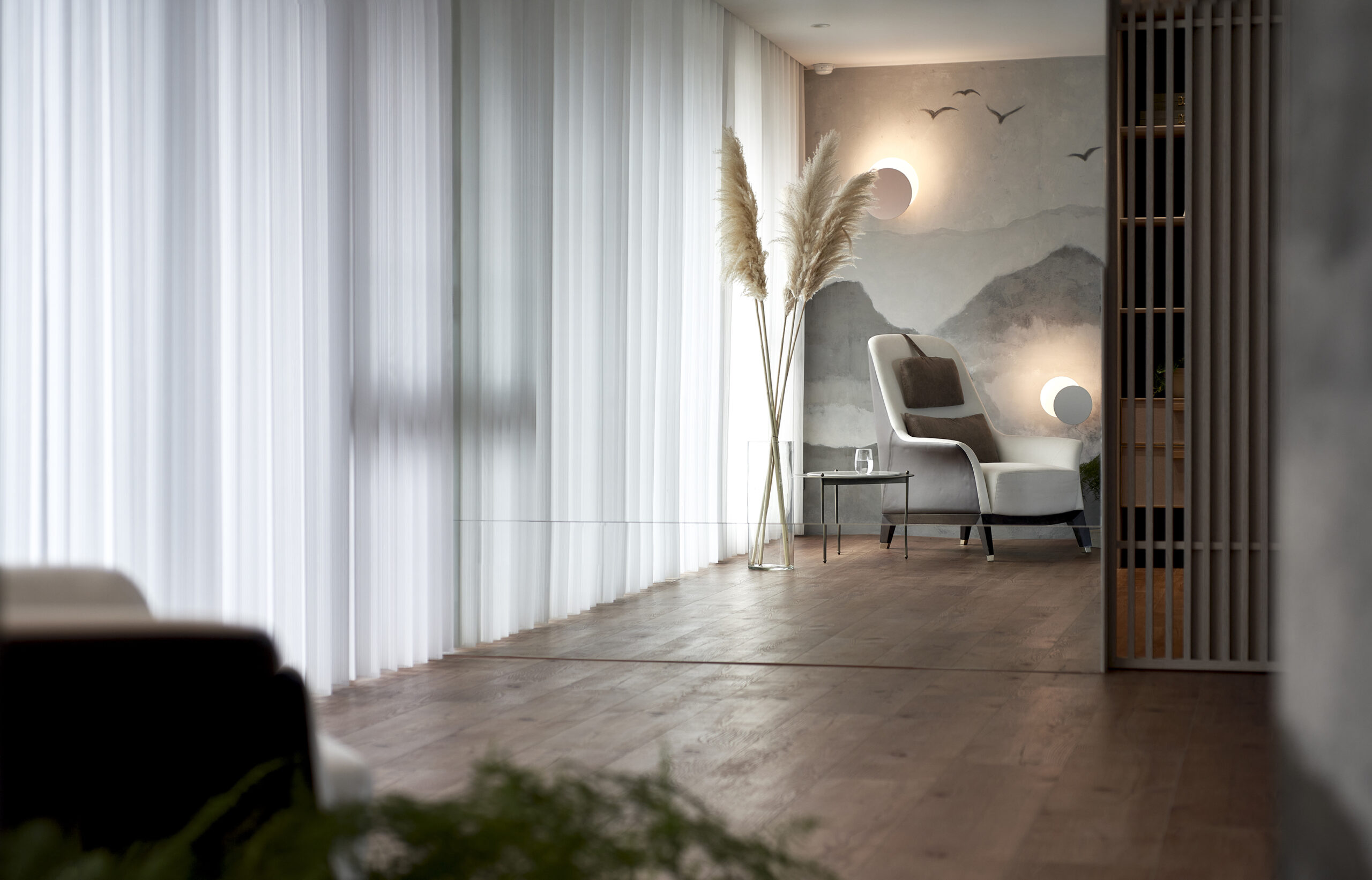 織紋棕 F37HD-346．設計款半透光蜂巢簾