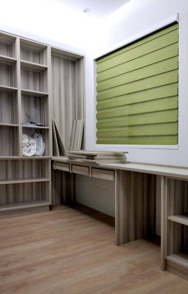 Linen Green WL9208．Zebra Blinds Double Roller Blinds - MSBT