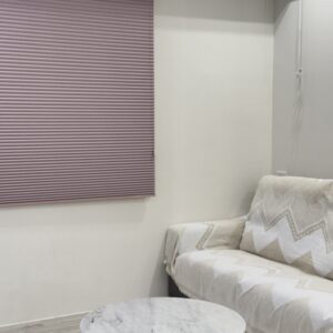 霧紋灰粉紅 B32H-026．設計款全遮光蜂巢簾